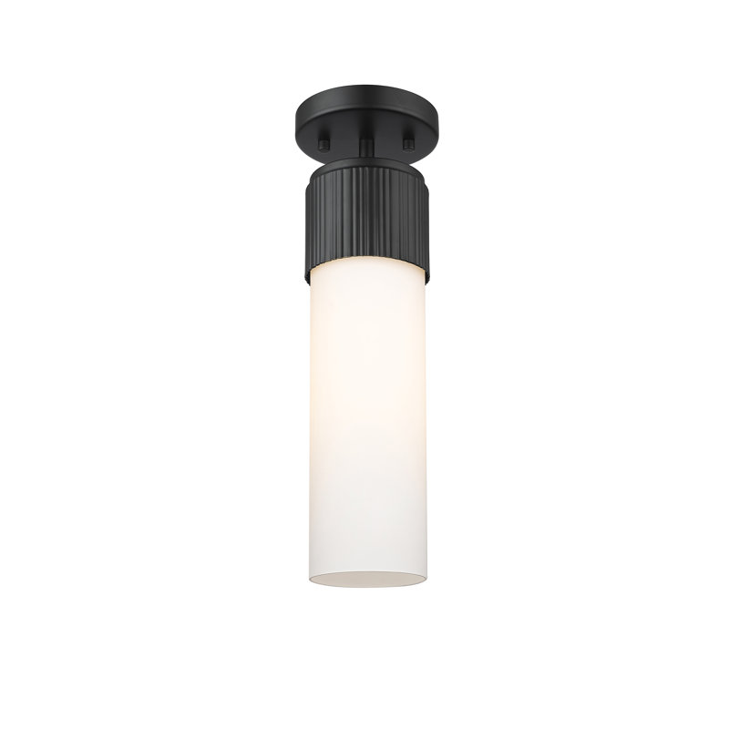 Plafonnier encastré 12 lumières Bolivar, H 15,25 po x l 4 po x P 4 po, Blanc mat, Noir mat