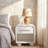 Rayshawn Curved 1-Drawer Nightstand in White Matte-1890327648