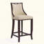 Exquis tabouret de bar rembourré avec dossier et repose-pieds, parfait pour les bars et les cuisines, avec une conception de poignée unique et un rembourrage confortable-1923408896