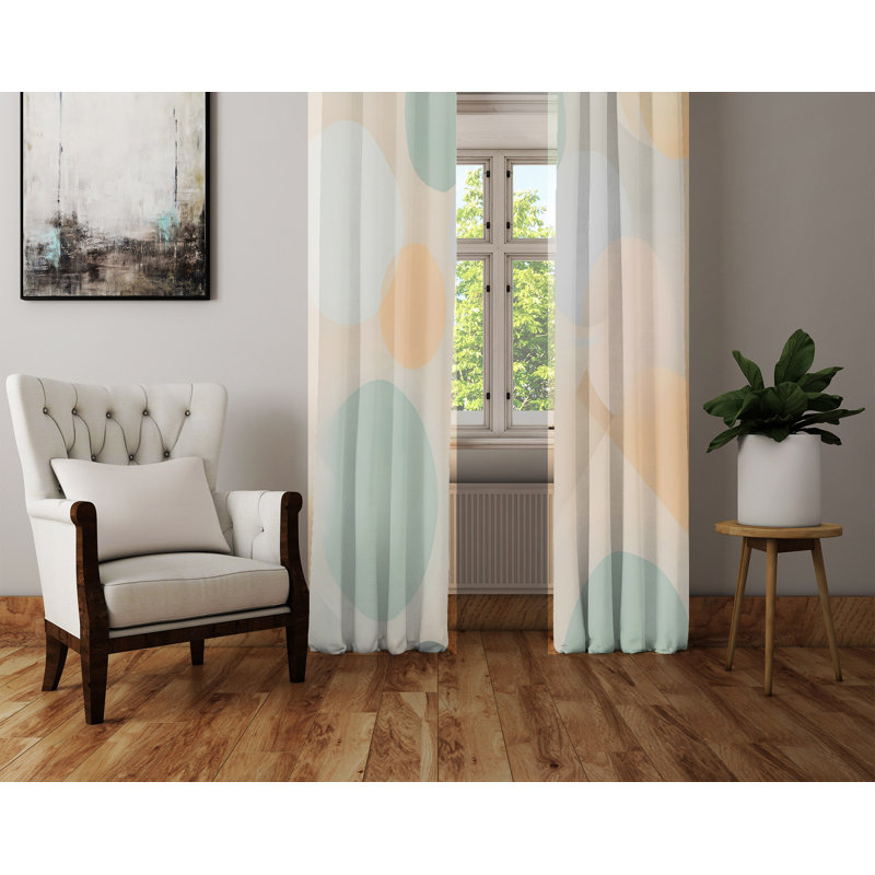 Beitske Semi Sheer Curtain Pair, 40" W x 82" L