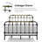 Stacie Metal Spindle Bed with Antique Gold Accents-512787268