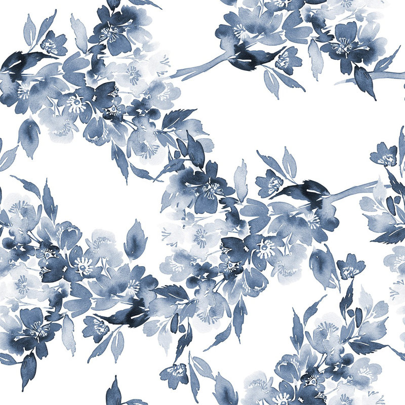 Floral Tile, 2.08' W x 18.75' L