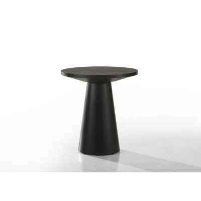 Jasper Ebony 20"W Round Console Table With Pedestal Base