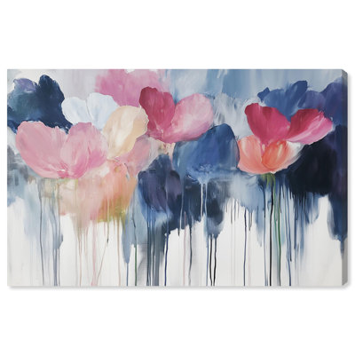 Art Remedy Floral Abstracts Canvas Petal Tears III