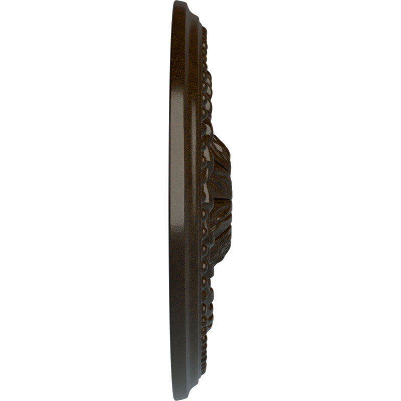 Endurathane Richmond Ceiling Medallion, 18"OD x 1 3/8"P (Fits Canopies up to 2 5/8"), Hand-Painted Root Beer Crackle Finish