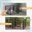 Metal Pet Playpen Dog Kennel withDoor Latches In/Outdoor Use 82Lx82Wx60Hcm
