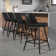 Rasnick Upholstered Counter Stool with Metal Frame