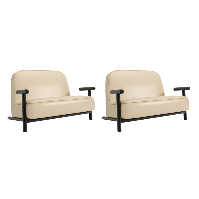 Banc rembourré en similicuir Cafe