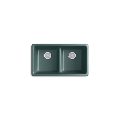IronTones® Kohler 33" L x 18.75" W Drop-in Smart Divide Double-Equal Kitchen Sink