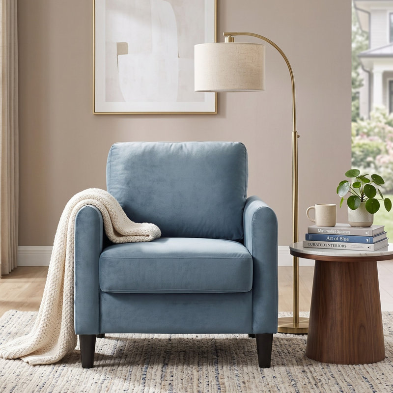 Velvet Armchair, Blue Velvet