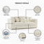 Duvert Two Piece Chenille Sofa Set – Fixed Back Cushions, Non-Slip Seating-1632360338
