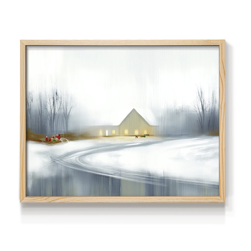 Chirstmas Art-CCXXVII -Framed Print - Restickable, 8" H x 10" W, Natural