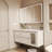 Cream style simple bathroom cabinet
