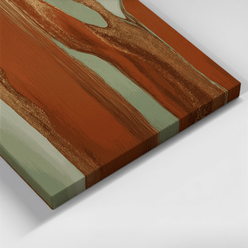 «Abstract Color Field 75», art mural sur toile brune, H 24 po x l 20 po