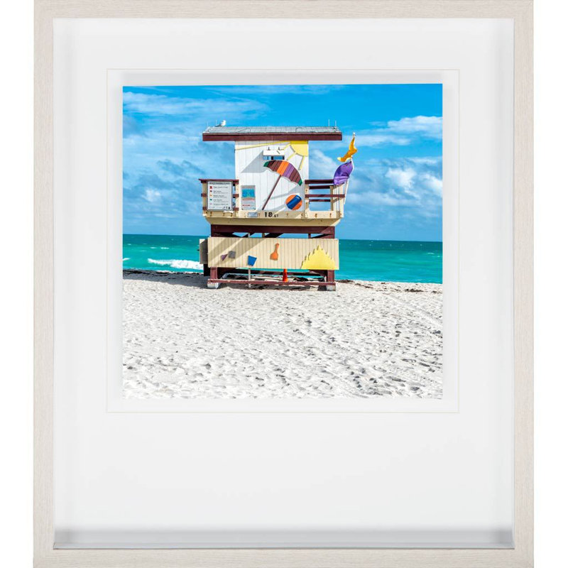 «Miami Beach IV» par Richard Silver, reproduction d'art encadrée sous verre, Miami Beach IV