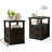 18 Inch Wide Nightstand With Charging Station, Side Table With Open Shelf, 2 Drawers Wood Dresser, End Table For Bedroom & Living Room-606169131-606208167