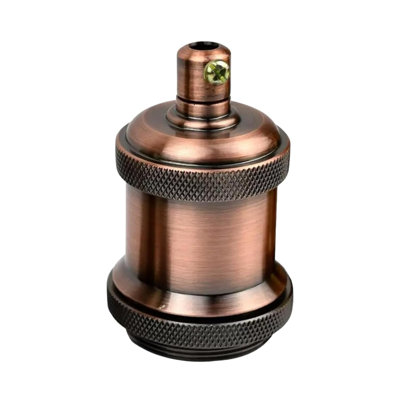 E26 Vintage Lamp Socket Edison Pendant Light Socket Replacement, Retro Hanging Lamp Holder with Heat Resistant Ceramic Core, 250V 60W Max for Industrial, Decorative DIY Lighting (1 Pack)