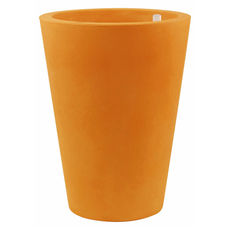 Cono Resin Pot Planter, Taupe, 31.5" H x 15.75" W x 15.75" D