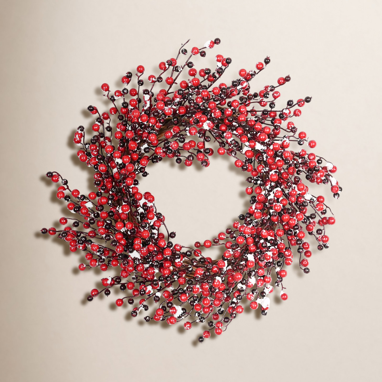 Handcrafted Christmas Wreath, 24" H x 24" W x 5" D