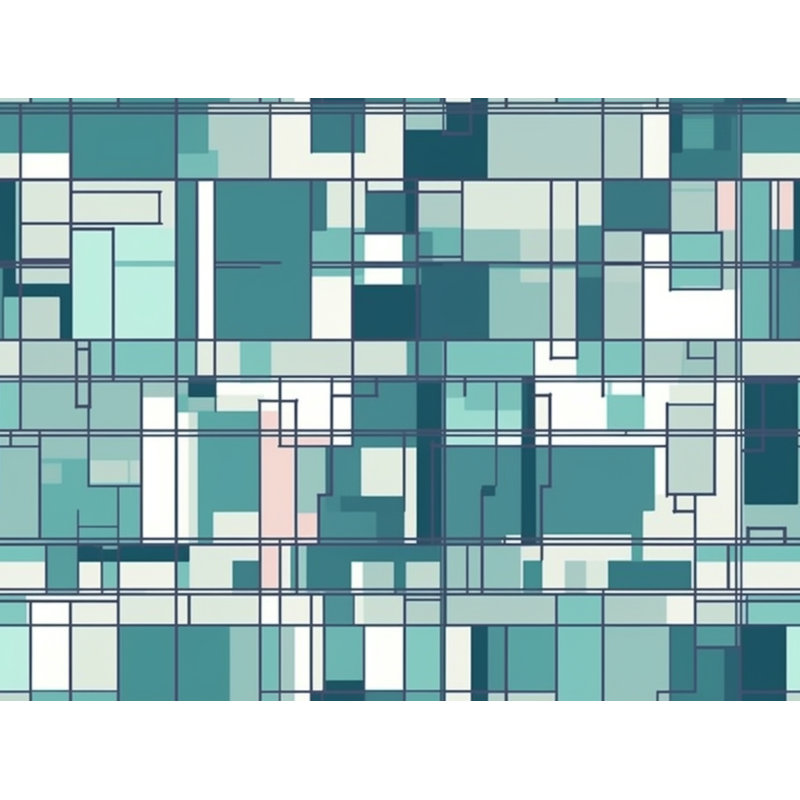 Kryslin Shower Curtain Pattern Bath Mat Bathroom Decor Navy/Turquoise, H 84 po x l 70 po