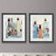 Les bouteilles de vin III-ensemble de 2 reproductions de photos encadrées sur papier