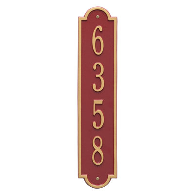 Richmond 1-Line Wall Address Plaque