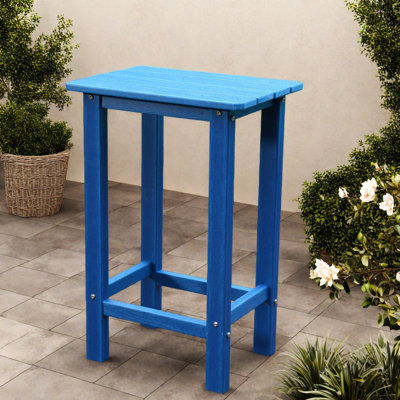 Durable HDPE Patio Dining Chair, Navy Blue Style for Outdoor Entertaining