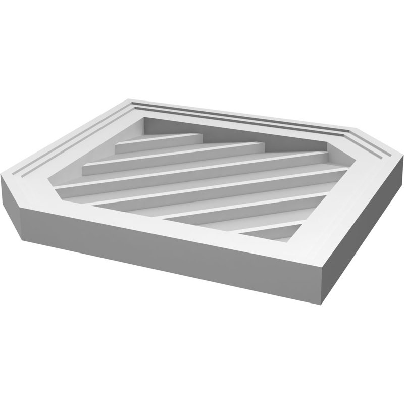 Ventilé vertical à pignon vertical 13/12 po, H 24 po x l 18 po x P 1,5 po