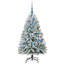 Artificial Christmas Tree Green and White PVC and Metal-1390573181