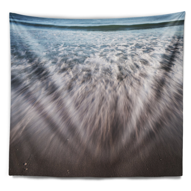 Tapisserie «Seascape Ocean Beach Water Motion», H 68 po x l 80 po