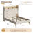 Beige Queen Velvet Upholstered Platform Bed Frame with Storage Headboard and LED Lights-1399956200
