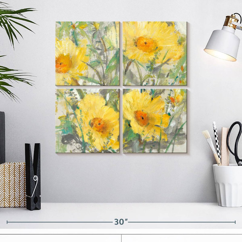 Harnek bouquet jaune I, H 18 po x l 18 po