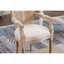 Ensemble de 2 fauteuils de salle à manger rembourrés en tissu French Vintage