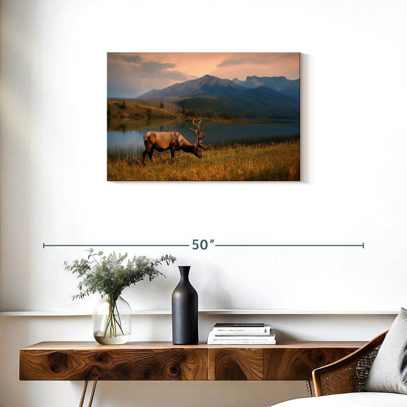 Brampt Lakeside Elk, 20" H x 30" W
