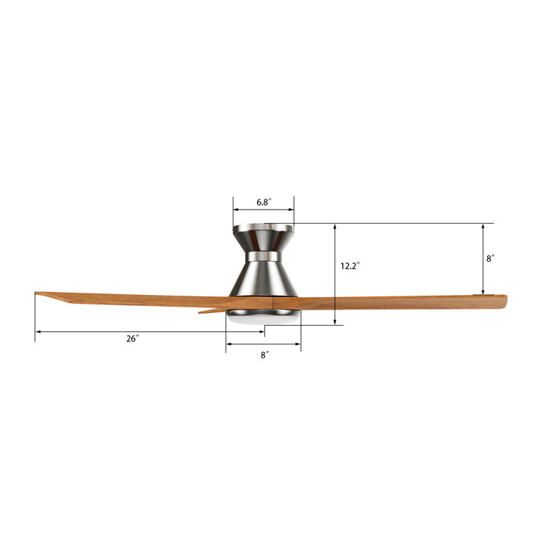 52'' Smart Solid Wood Ceiling Fan With Remote, Light Kit IncludedWorks With Google Assistant And Amazon Alexa,Siri Shortcut.