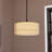 2-Light Steel Pendant Light with Fabric Shade