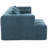 101.2" Living Room Couch, Blue. Modular For Personalized Space. Full Foam Support. Captivating Curved . 3 Square & 2 Bolster Pillows. Back, American Glamour Blue Sectional , 101.2". Deep Seating-202805742-202805743