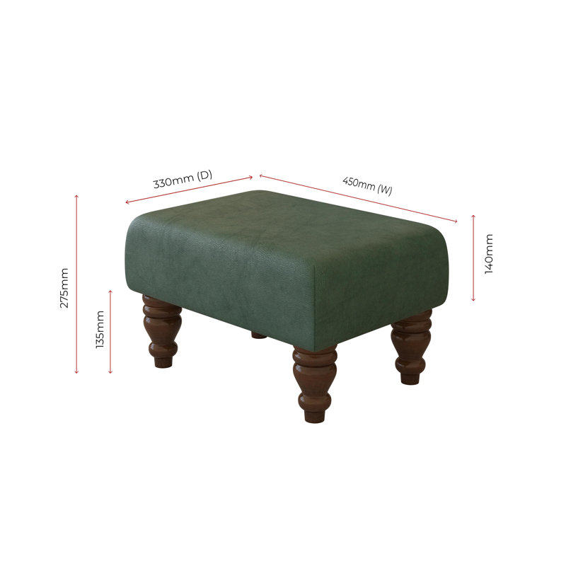 Manufactured Wood Accent Stool, Nut Brown Brown, Mahogany, Style Leather