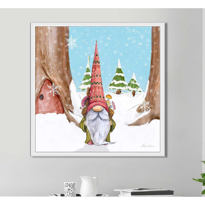 «Winter Gnome I», reproduction de peinture à l'aquarelle