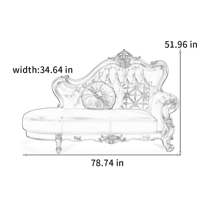 Chaise de luxe en chêne sculpté, Orienté à droite