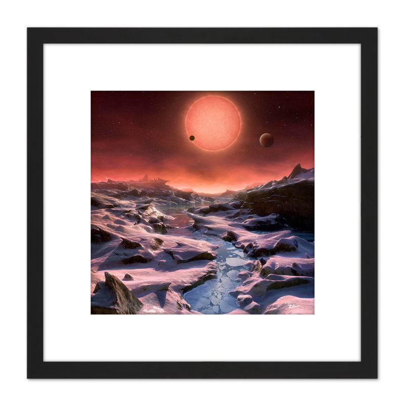 Space ESO TRAPPIST-1 Dwarf Star Planet Illustration - Single Picture Frame Print
