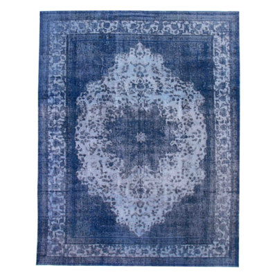 Kristalina One-of-a-Kind 9'10" X 12'1" 1990s Wool Area Rug in Navy