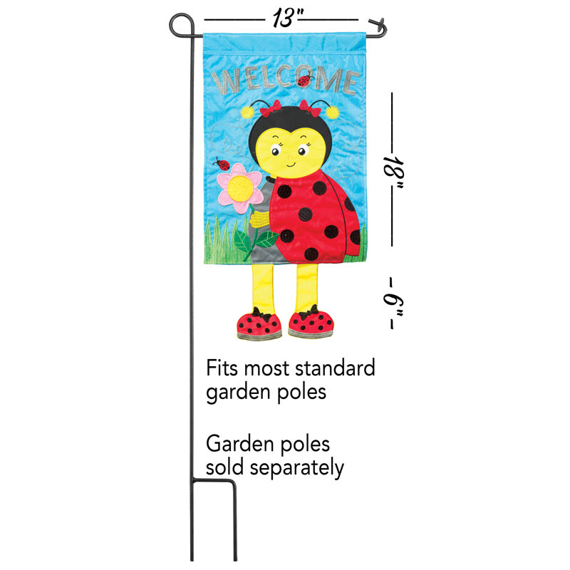 Drapeau de jardin en polyester 24 po x 13 po Imkamp