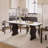 White Rectangular Sintered Stone tabletop with  Solid wood Dining Table For Dining Room/Kitchen-1366960341