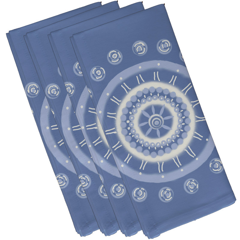 Ensemble de serviettes 4 pièces Nandai, L 18 po x L 18 po, Bleu pâle