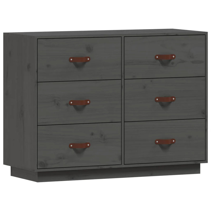 Levenia 100cm Solid Wood Sideboard, Grey