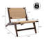 Méridienne d'appoint pour salon et chambre à coucher en teck indonésien massif de 23,6 po x 36,2 po Parker-391691907