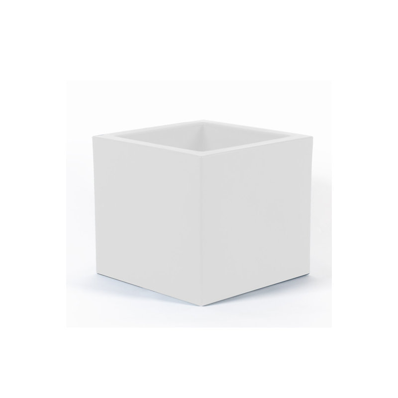 Pot Planter, White, 36cm H x 40cm W x 40cm D
