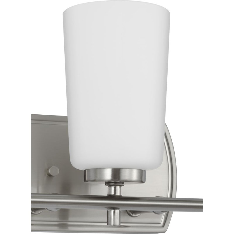 Éclairage pour meuble-lavabo à 3 lumières à intensité variable Aleasa, Nickel brossé