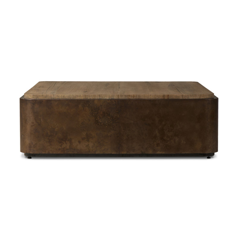 Kipp Square Coffee Table-Burnt Bleached Oak Resawn